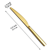 Juego de cuchillos de cena dorados, 12 piezas, cuchillos de