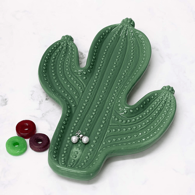 Reposacucharas con forma de cactus verde, de , utensilio de