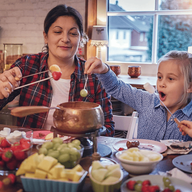 Tenedor para fondue, 18 tenedores para fondue con codificaci