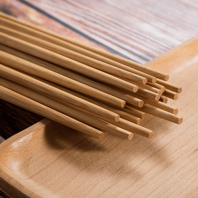 Palillos de bambú reutilizables, aptos para lavavajillas, pa