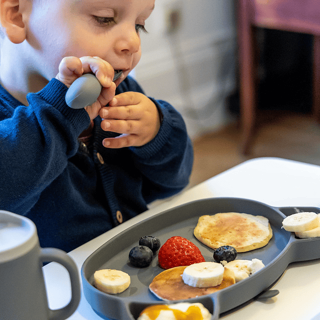 Cubiertos para Bebé con Estuche, Juego de Cuchara y Tenedor