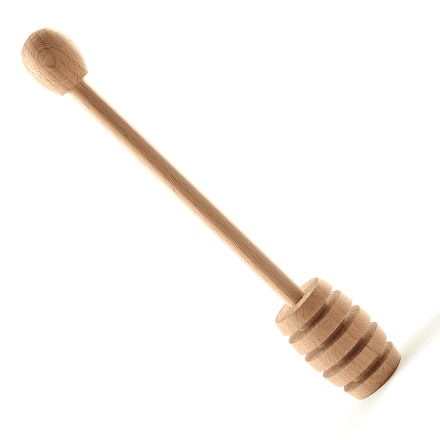 Cucharón de miel de madera de haya, 6"