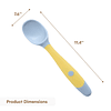 Juego de utensilios de silicona para bebés, cucharas y tened