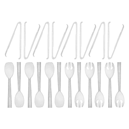 Kit de utensilios de plástico para servir buffet de fiesta,