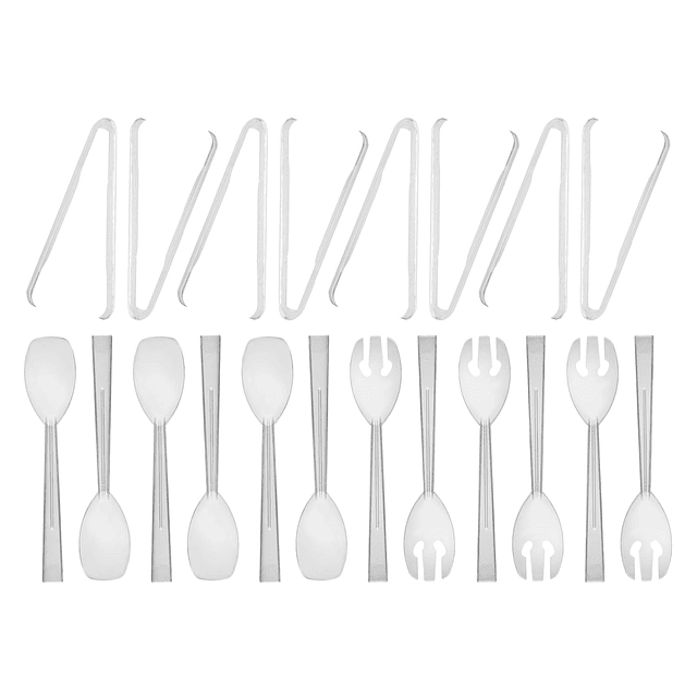 Kit de utensilios de plástico para servir buffet de fiesta,