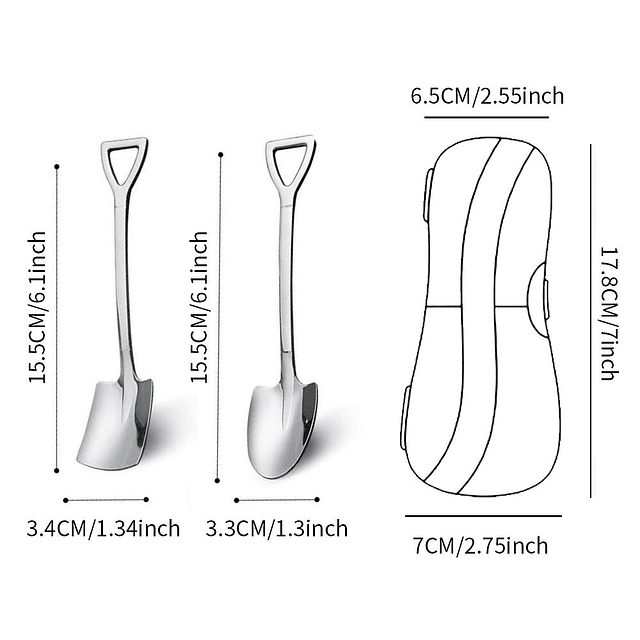 Cuchara de postre Cuchara de pala linda, Cucharas de pala de