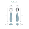 6 piezas de utensilios para niños, 3 tenedores y 3 cucharas,