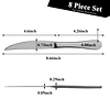 Juego de 8 cuchillos para carne, juego de cuchillos para car