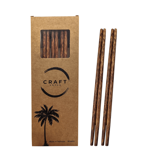 Palillos ECO sostenibles hechos a mano de madera de coco, ju