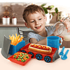 KidsFunwares Chew-Chew Train - Vajilla con utensilios para n