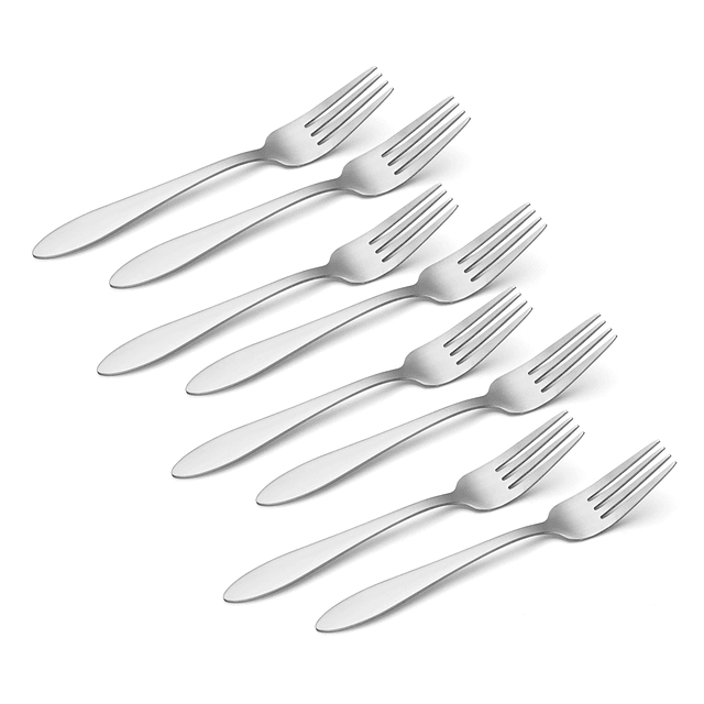 Taylor Everyday Flatware Tenedores para cena, juego de 8, ac