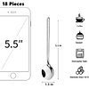 Paquete de 10 cucharas de café expreso de acero inoxidable 1