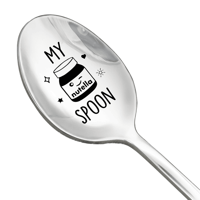 My Nutella Spoon Cuchara de té de café de postre de acero in