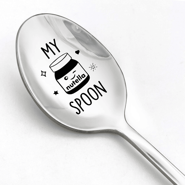 My Nutella Spoon Cuchara de té de café de postre de acero in