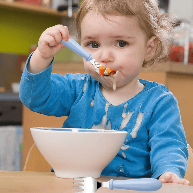 6 Piezas Cucharas para Bebés para Autoalimentación, Cucharas