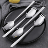 Sporks, paquete de 4 tenedores de acero inoxidable 18/10, te