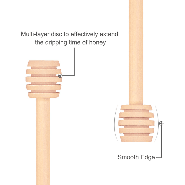 Paquete de 150 mini palitos de madera para miel de 3 pulgada