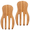 2 uds servidor de ensalada de madera de Acacia manos de made