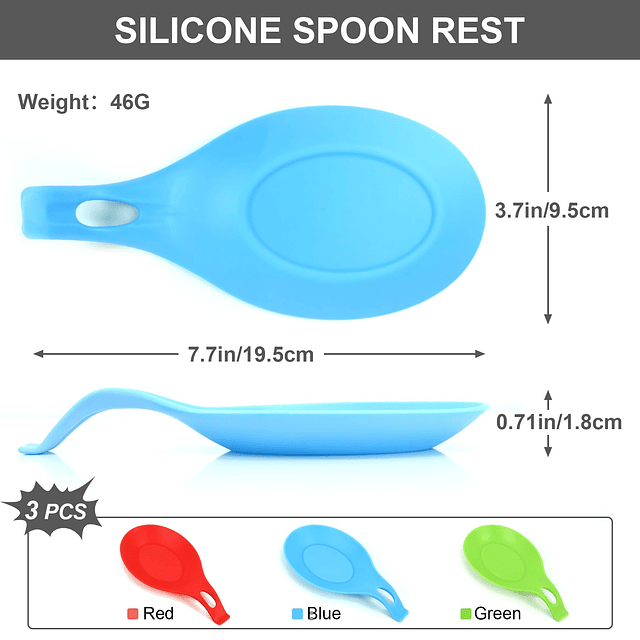 Soporte de cuchara de silicona para estufa, soporte de cucha