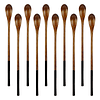 Cucharas de té largas de madera, 9,13 pulgadas, 10 piezas 10