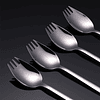 Sporks, paquete de 4 tenedores de ensalada de acero inoxidab