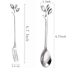 Juego de tenedores de postre y cucharas de café pequeñas con