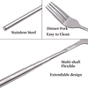 5 tenedores extensibles, tenedores telescópicos para barbaco