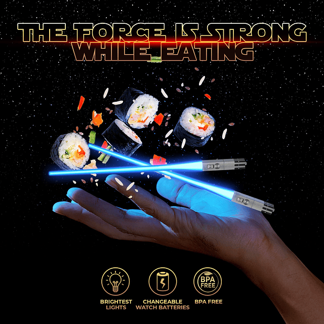 SaberChops Palillos de sable de luz Regalos de Star Wars Luz