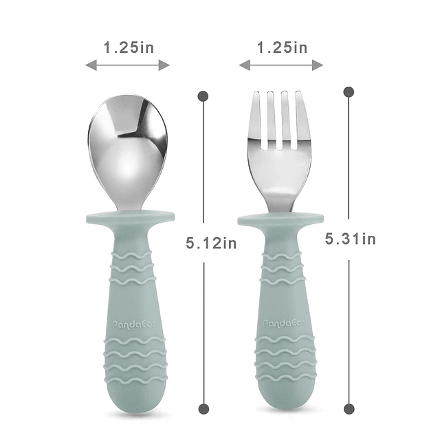 Juego de 4 utensilios de silicona de acero inoxidable para b