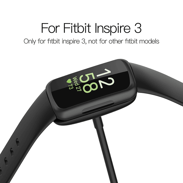 Cable de carga compatible con reloj inteligente Fitbit Inspi