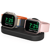 Dual iwatch Stand Dock Soporte de cargador de silicona compa