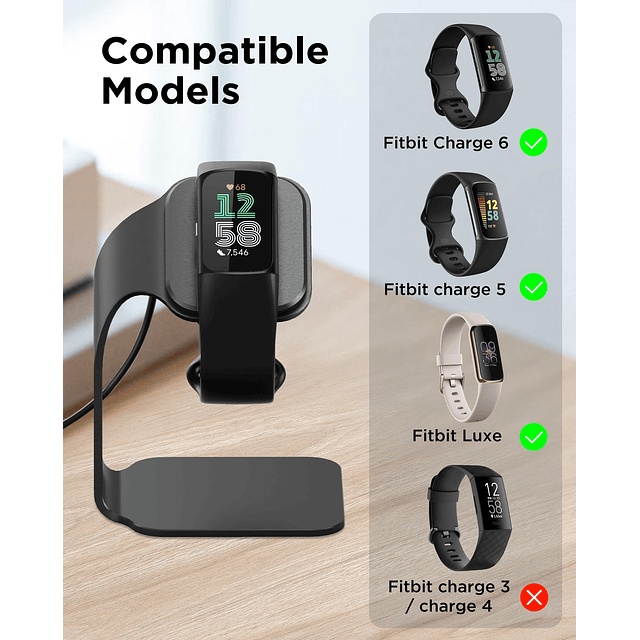 Base de carga de repuesto para Fitbit Charge 6, Charge 5 y L