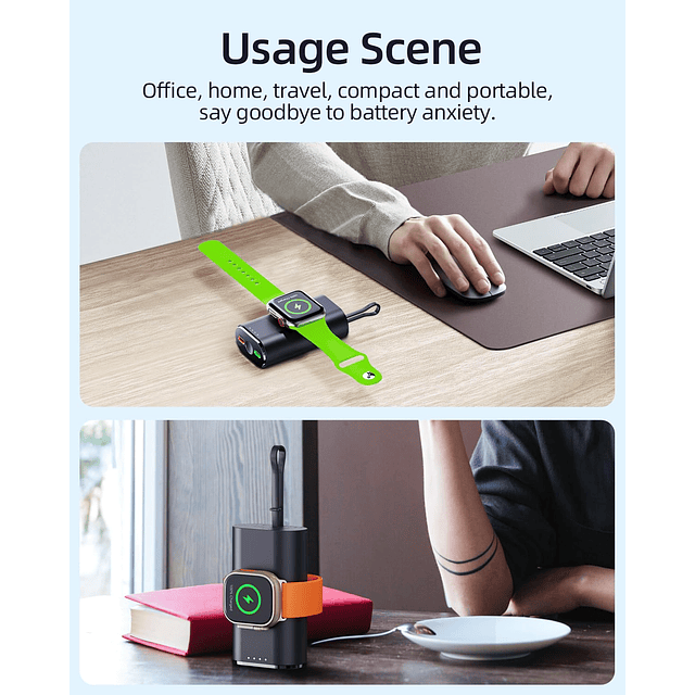 Cargador de reloj portátil para Apple Watch, banco de energí