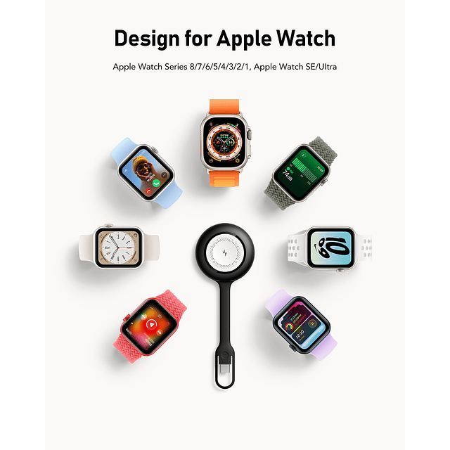 Cargador portátil para Apple Watch, llavero magnético de 120