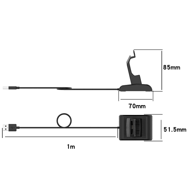 para TecTecTec ULT-G Cable de carga USB Dock, cargador USB d