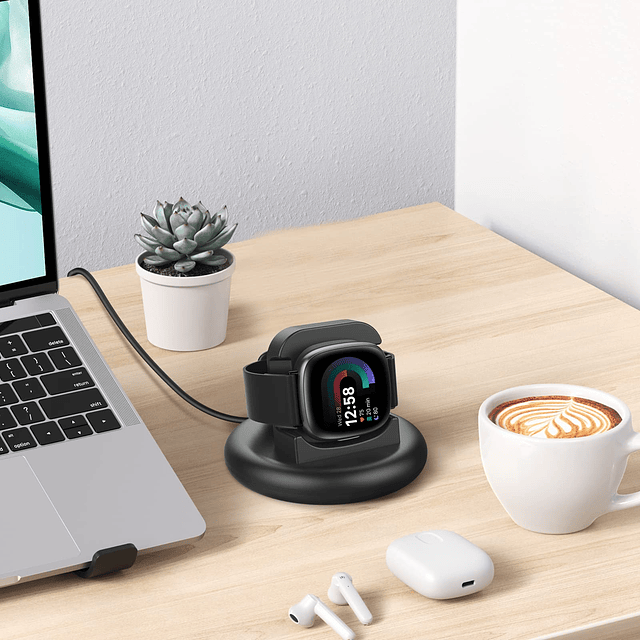 Base de carga compatible con Fitbit Versa4/Versa3/Sence2/Sen