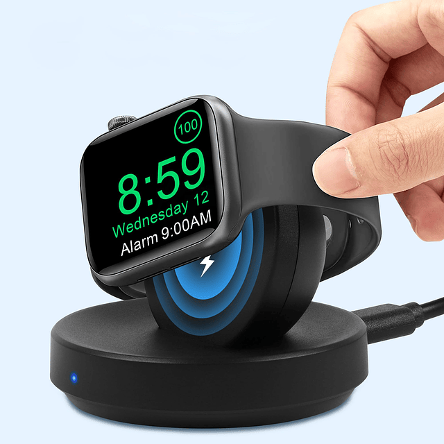 Soporte de cargador para Apple Watch, base de carga inalámbr