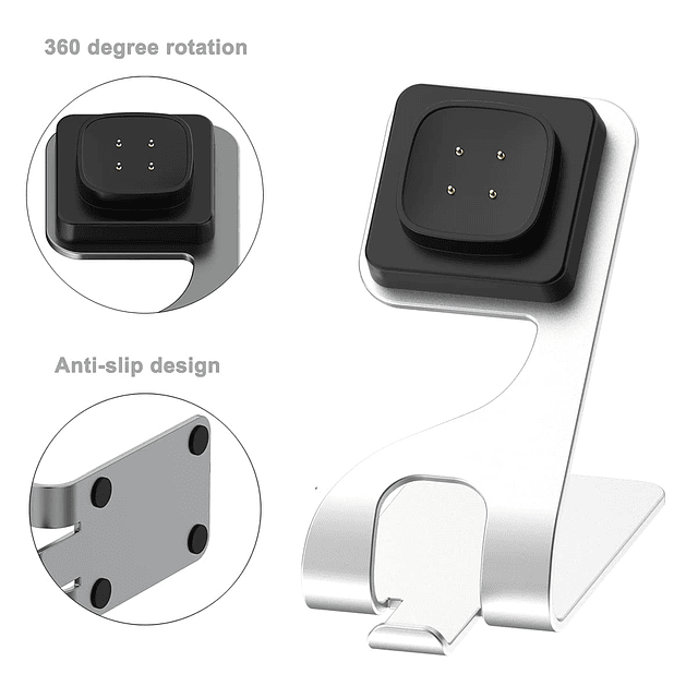 Soporte de carga para Fitbit Versa 4/Versa 3/Sense 2/Sense,