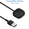 Compatible con cargador Fitbit Versa 3, cable de carga USB p