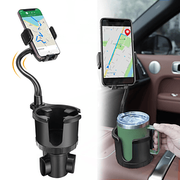 Soporte para taza de coche expansor con soporte para teléfon