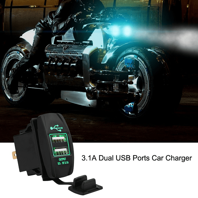 USB dual, adaptador de corriente para enchufe de automóvil c