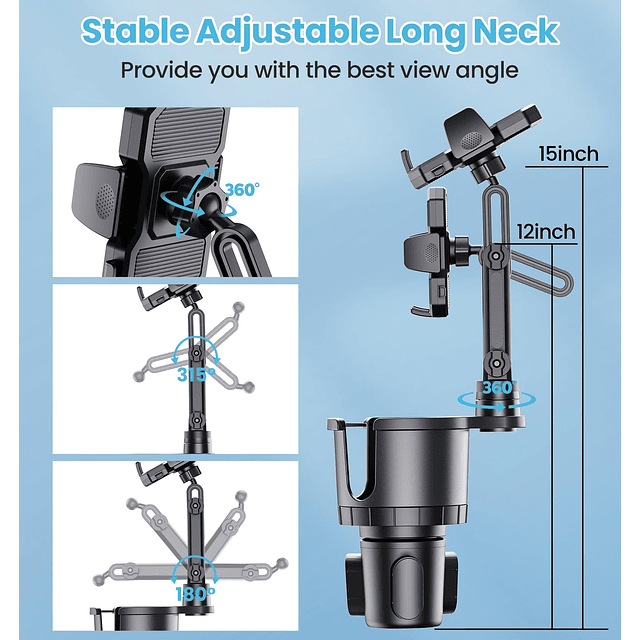 Soporte para taza de teléfono para coche, soporte para teléf