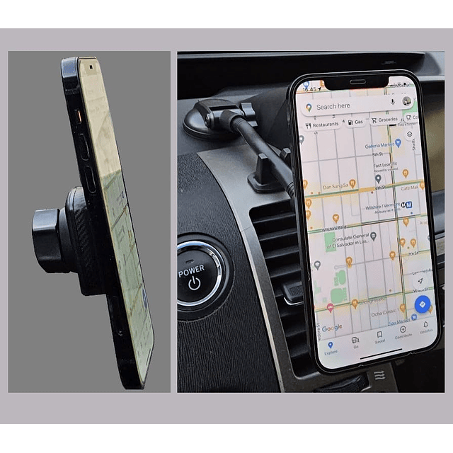 Soporte magnético para teléfono para coche, camión, cuello d