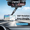 Soporte para teléfono con espejo retrovisor para automóvil -