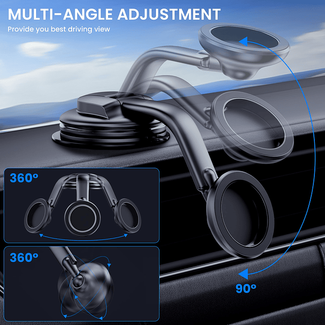 para soporte de automóvil Magsafe, 【imanes fuertes y perfil