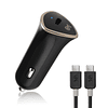 Cargador de coche USB-C de 15 W/3 A con cable USB-C a USB-C