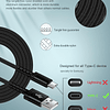 Cable de carga rápida Google USB tipo C de 6 pies para Pixel