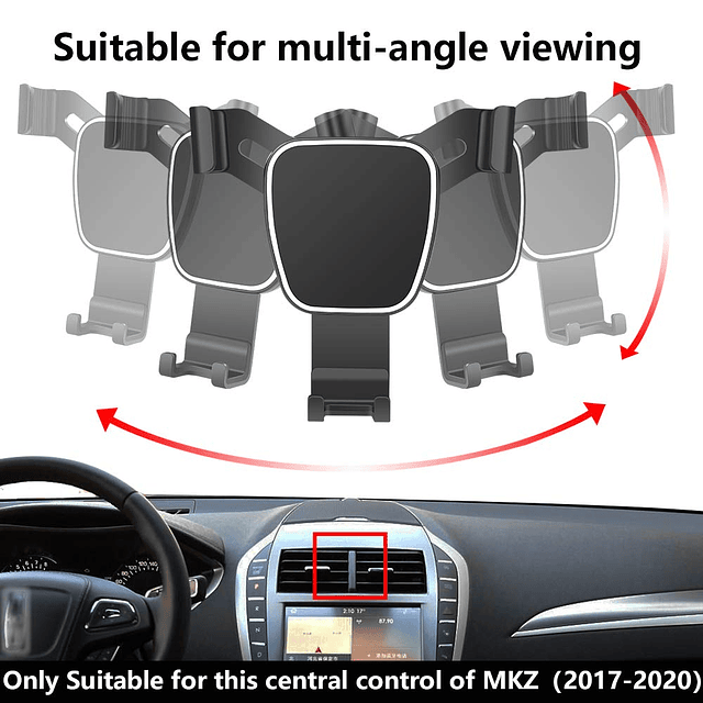 LUNQIN Soporte para teléfono de Coche para Lincoln MKZ 2017-