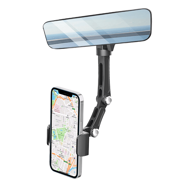 Soporte para teléfono con espejo retrovisor, soporte para te