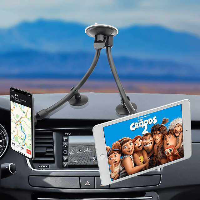 Soporte magnético dual para teléfono de coche, soporte de cu